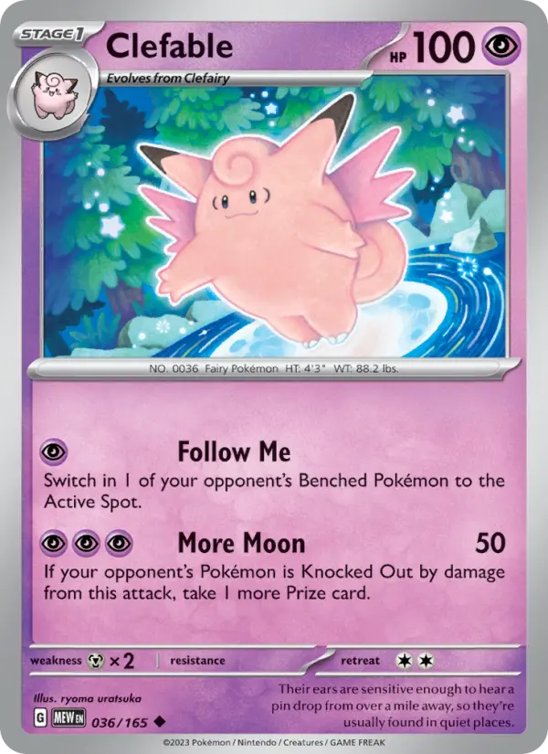 Clefable — 151 card #036