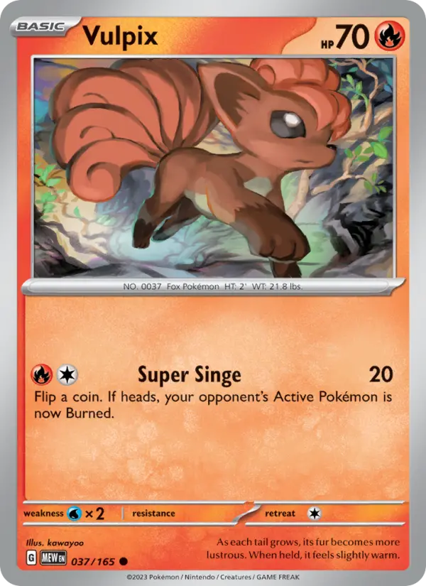 Vulpix — 151 card #037