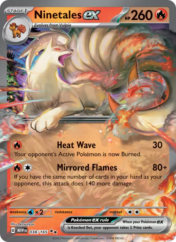 Ninetales ex — 151 card #038