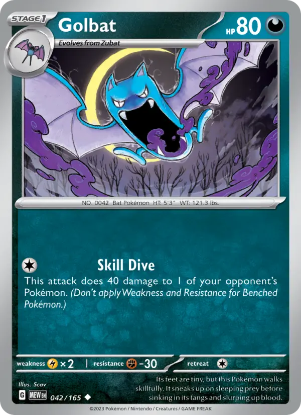 Golbat — 151 card #042