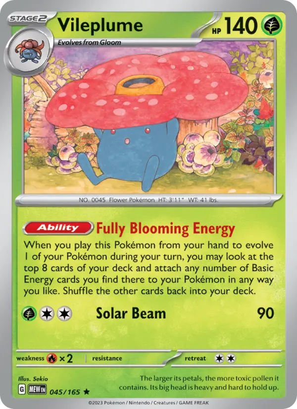 Vileplume — 151 card #045
