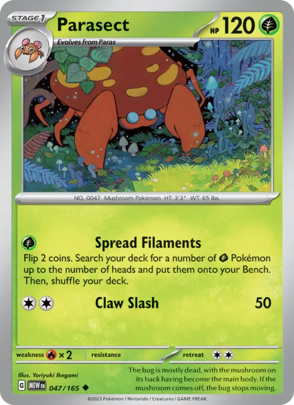 Parasect — 151 card #047