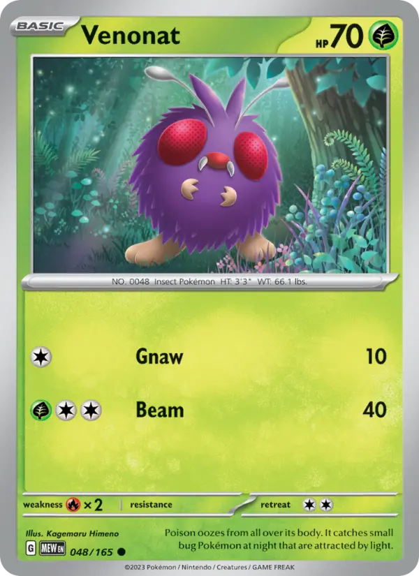 Venonat — 151 card #048