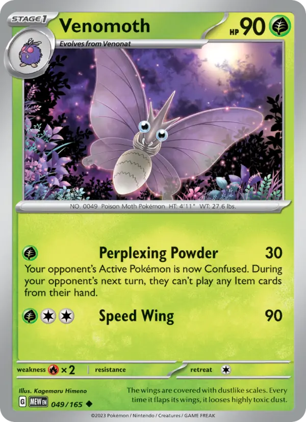 Venomoth — 151 card #049