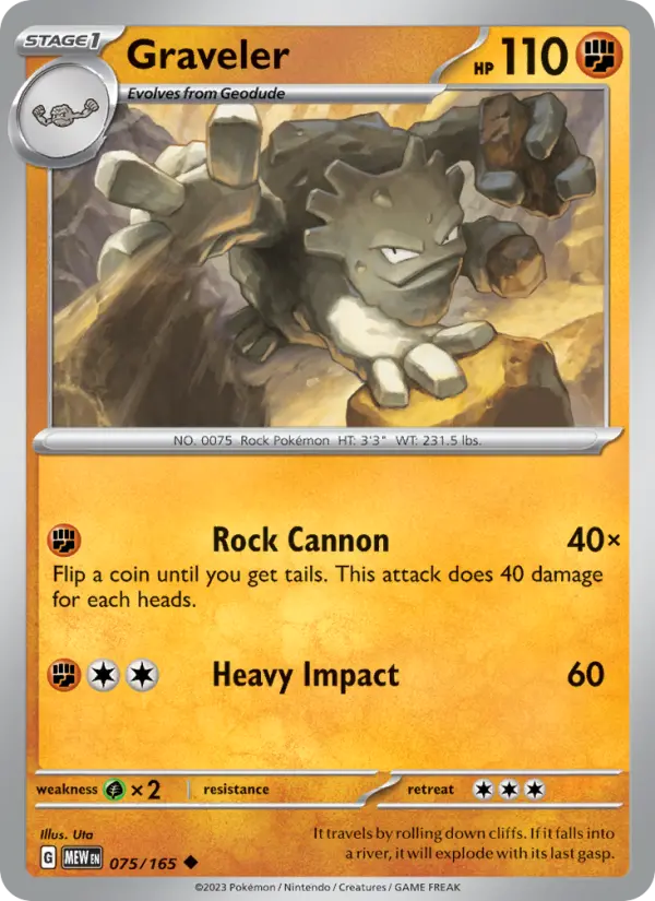Graveler — 151 card #075