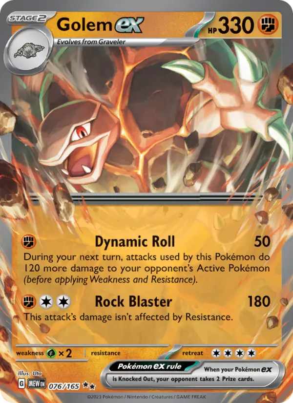 Golem ex — 151 card #076