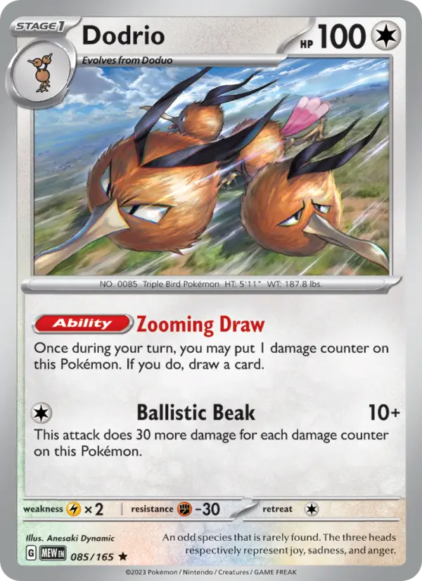 Dodrio — 151 card #085