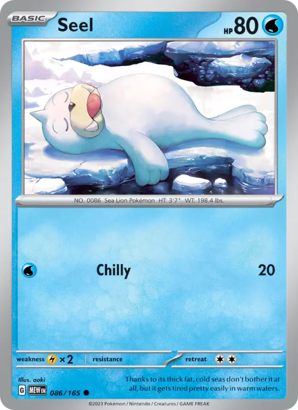Seel — 151 card #086