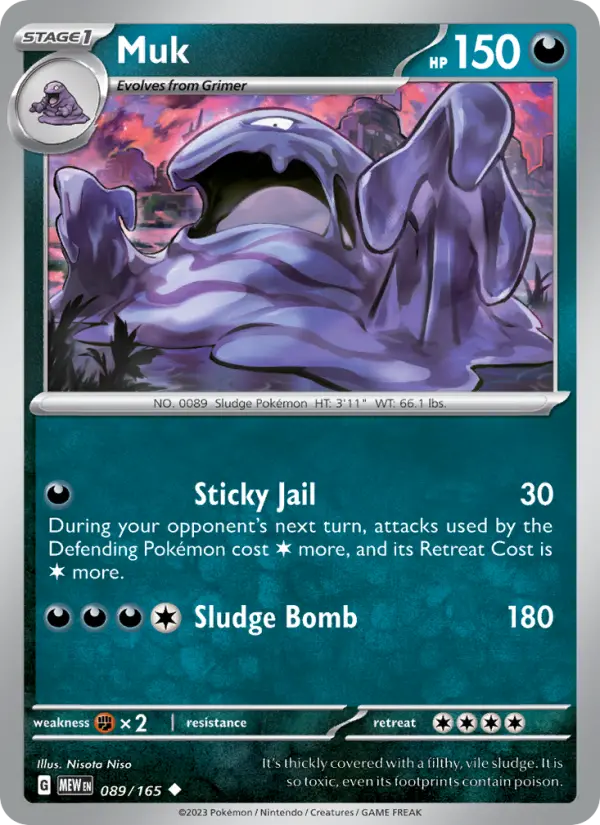 Muk — 151 card #089