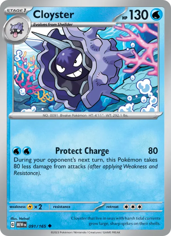 Cloyster — 151 card #091