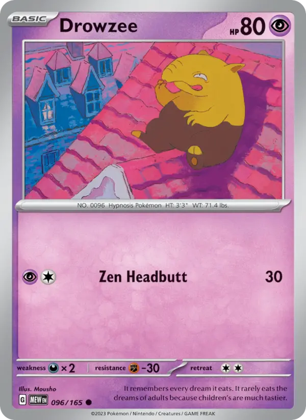 Drowzee — 151 card #096