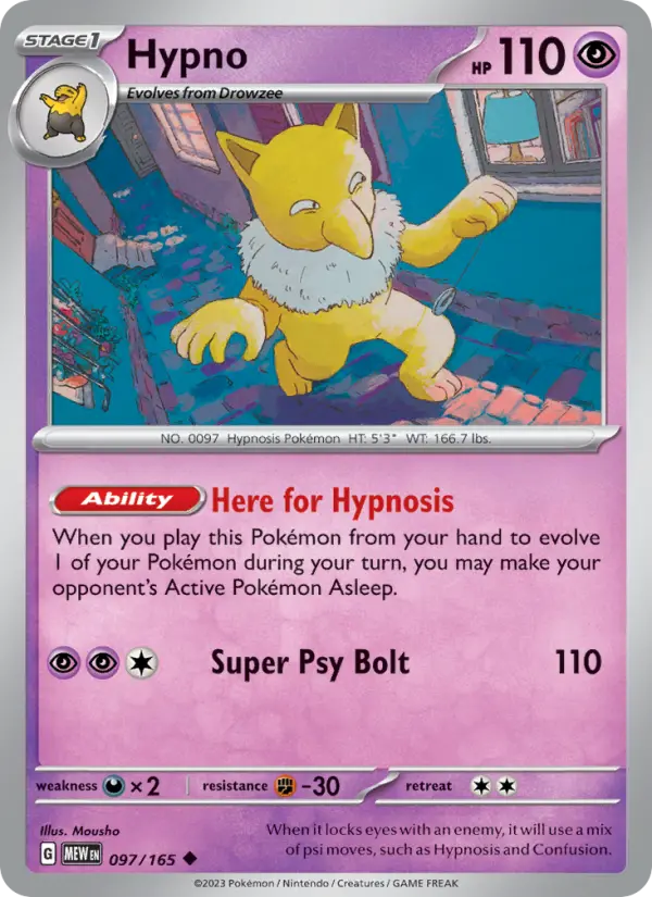 Hypno — 151 card #097
