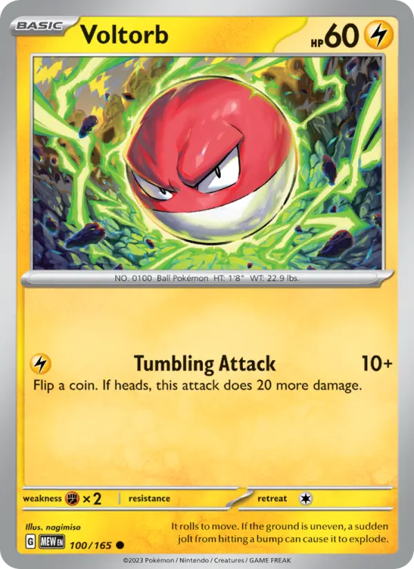 Voltorb — 151 card #100
