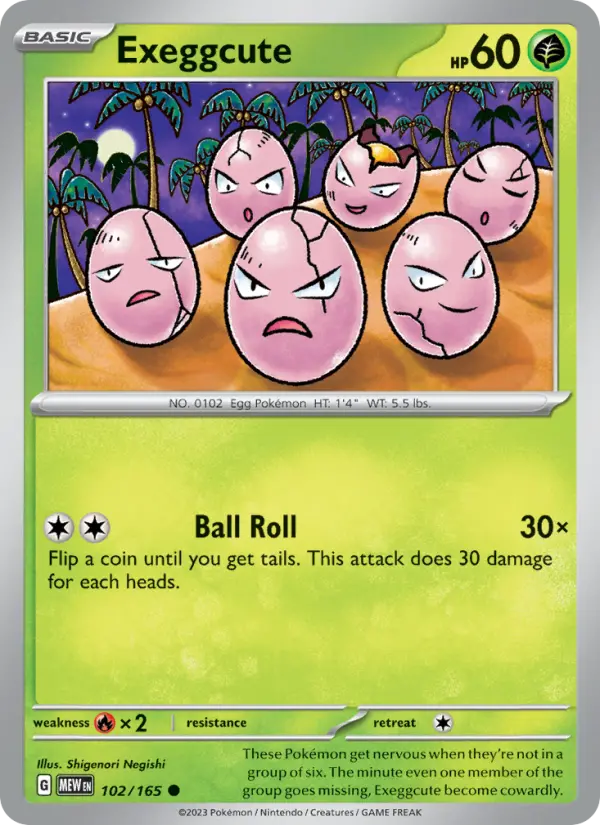 Exeggcute — 151 card #102
