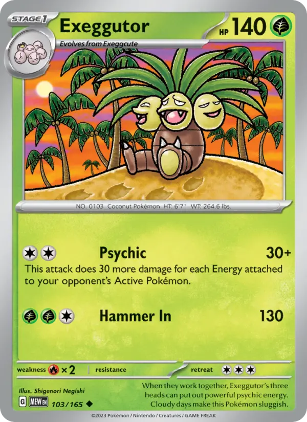 Exeggutor — 151 card #103