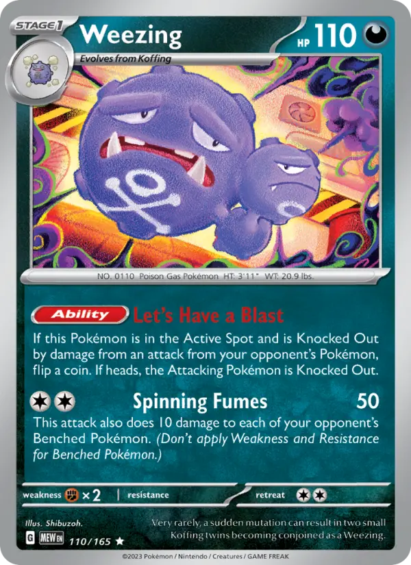 Weezing — 151 card #110