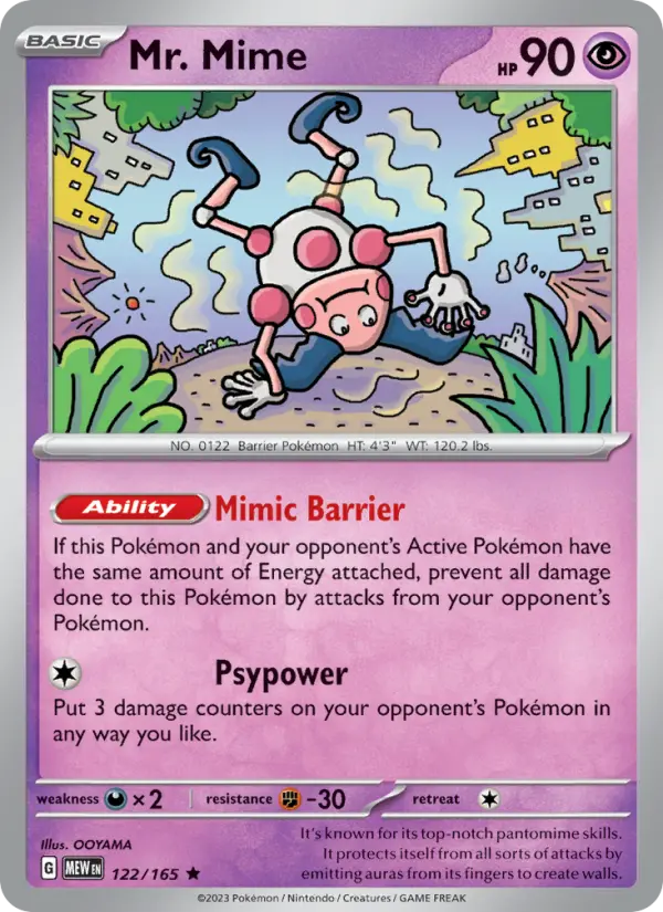 Mr. Mime — 151 card #122