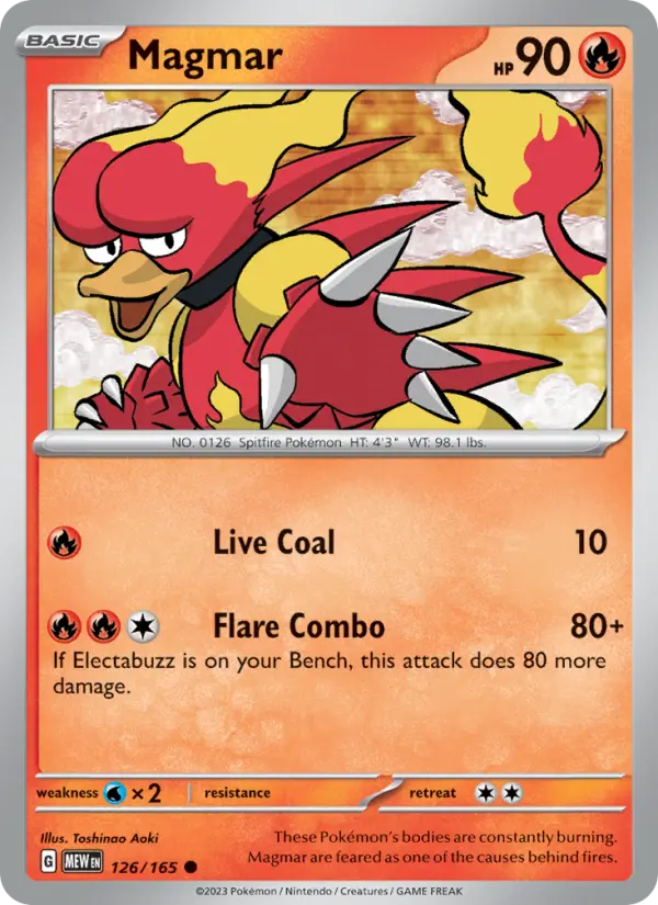 Magmar — 151 card #126