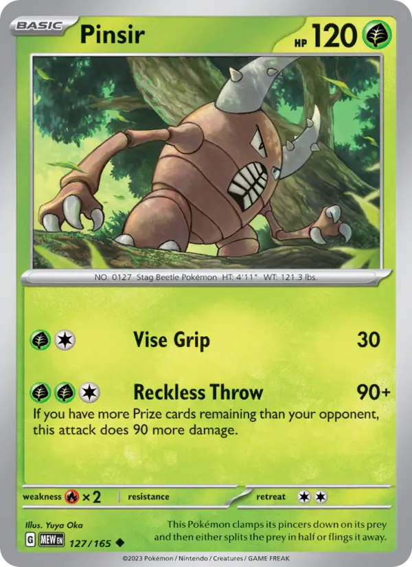 Pinsir — 151 card #127
