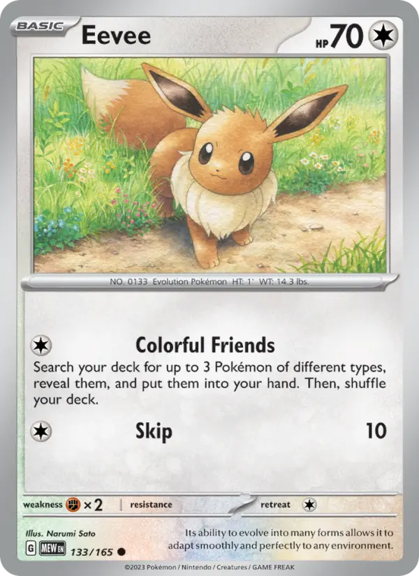 Eevee — 151 card #133