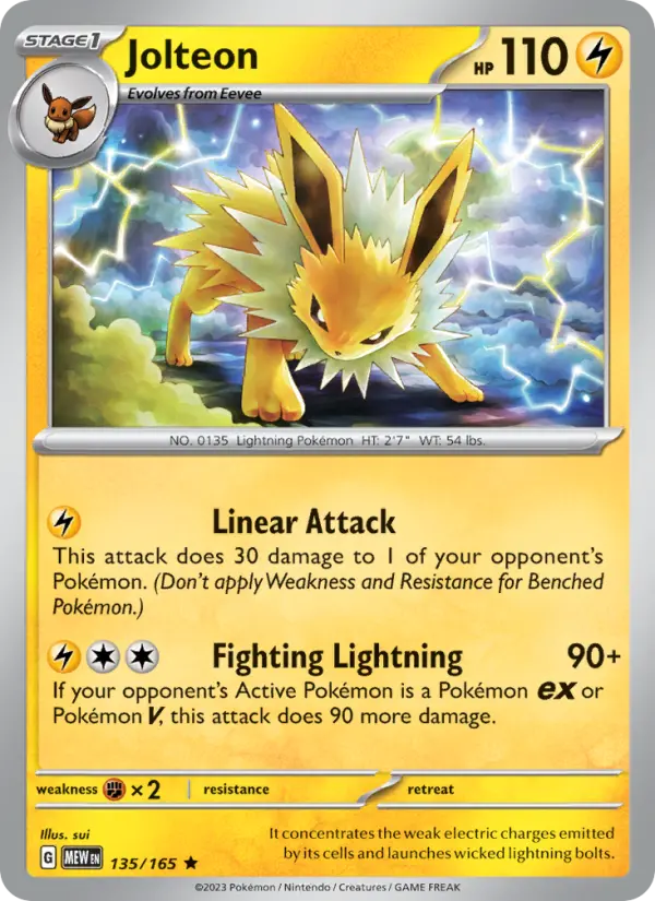 Jolteon — 151 card #135