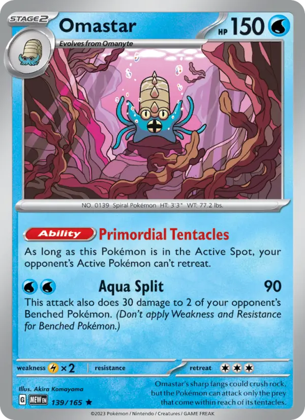 Omastar — 151 card #139