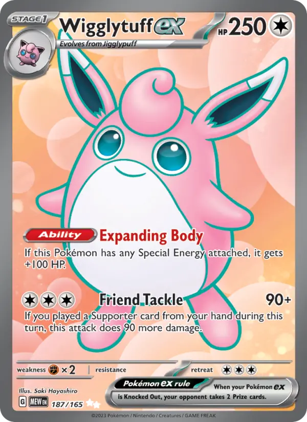 Wigglytuff ex — 151 card #187