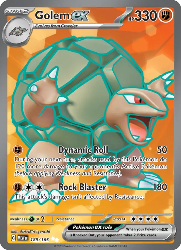 Golem ex — 151 card #189