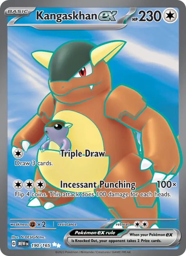 Kangaskhan ex — 151 card #190