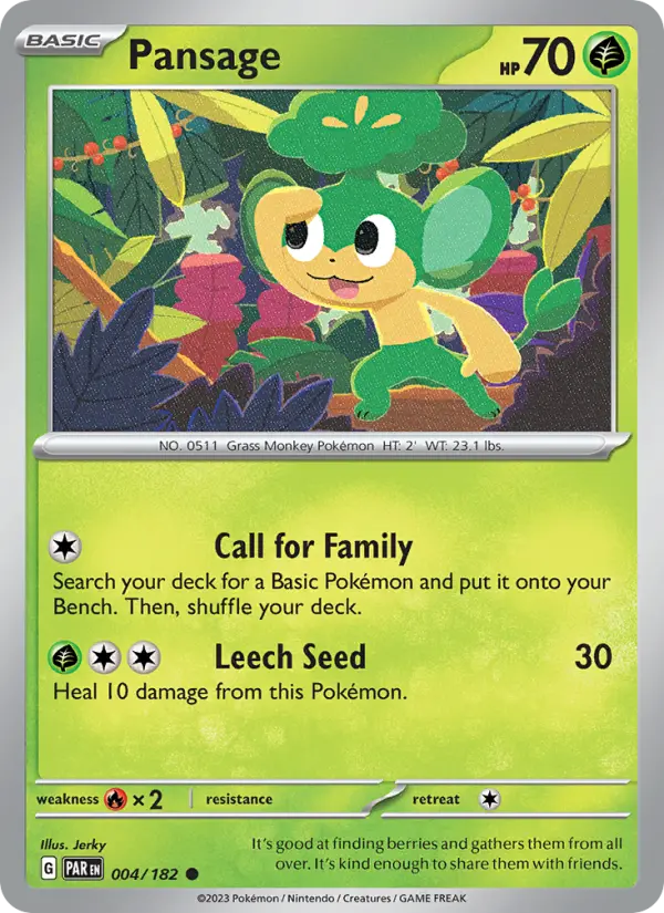 Pansage — Paradox Rift card #004