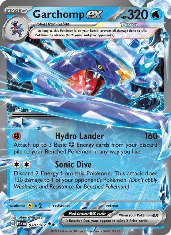 Garchomp ex — Paradox Rift card #038