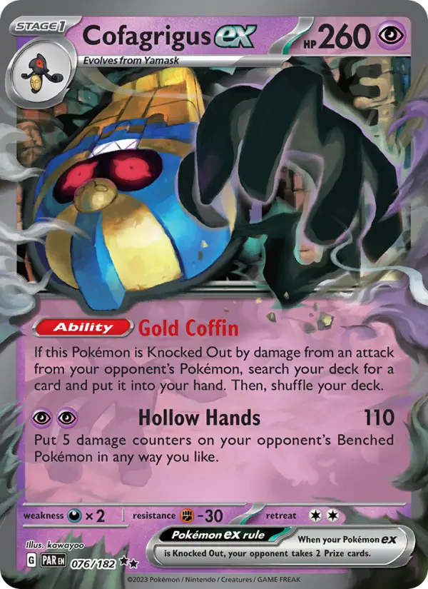Cofagrigus ex — Paradox Rift card #076