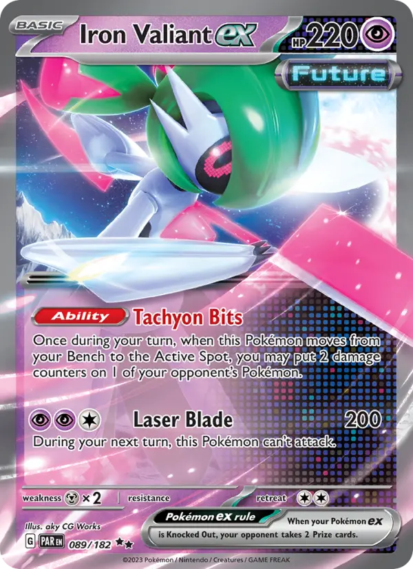 Iron Valiant ex — Paradox Rift card #089