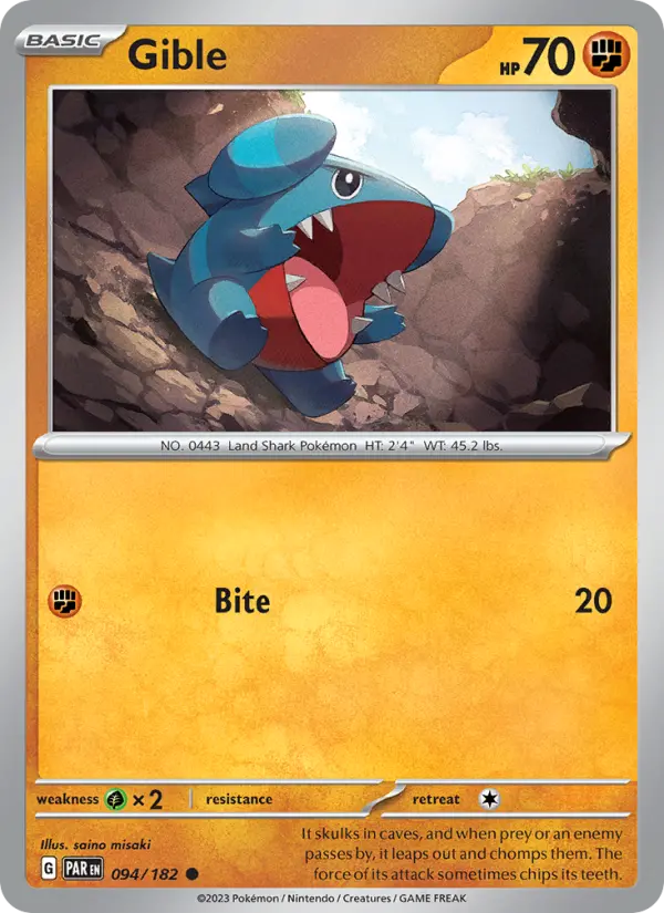 Gible — Paradox Rift card #094