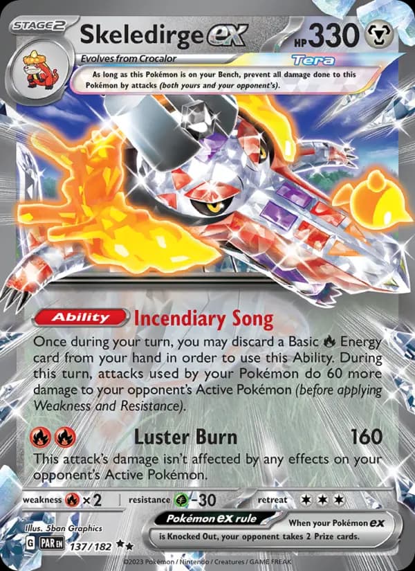 Skeledirge ex — Paradox Rift card #137