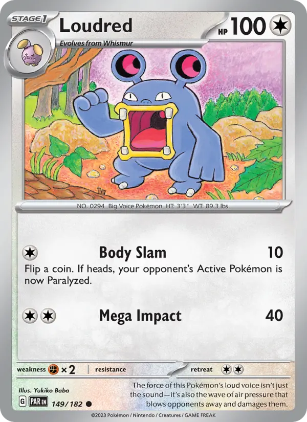 Loudred — Paradox Rift card #149