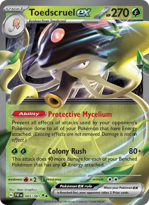 Toedscruel ex — Paldean Fates card #005