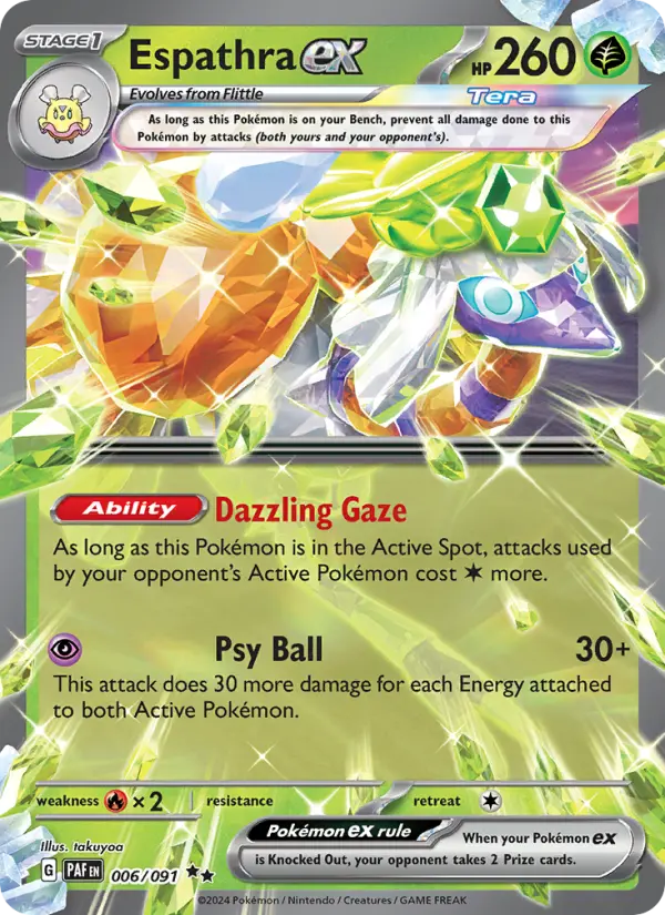 Espathra ex — Paldean Fates card #006