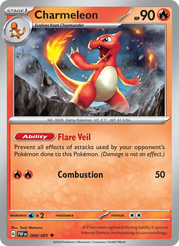 Charmeleon — Paldean Fates card #008