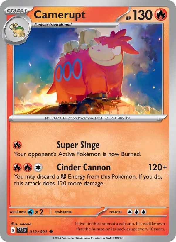 Camerupt — Paldean Fates card #012
