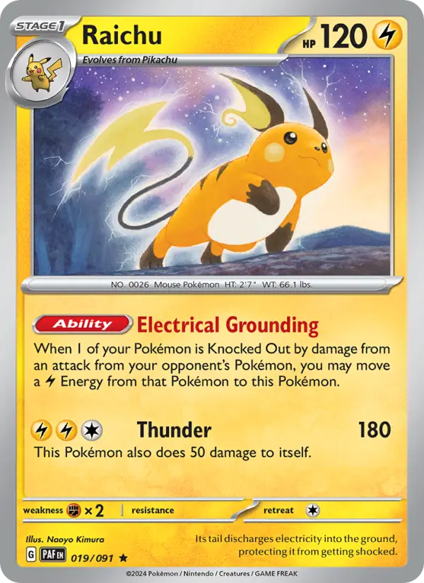 Raichu — Paldean Fates card #019
