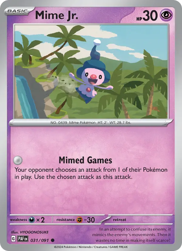 Mime Jr. — Paldean Fates card #031