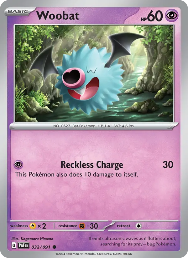 Woobat — Paldean Fates card #032