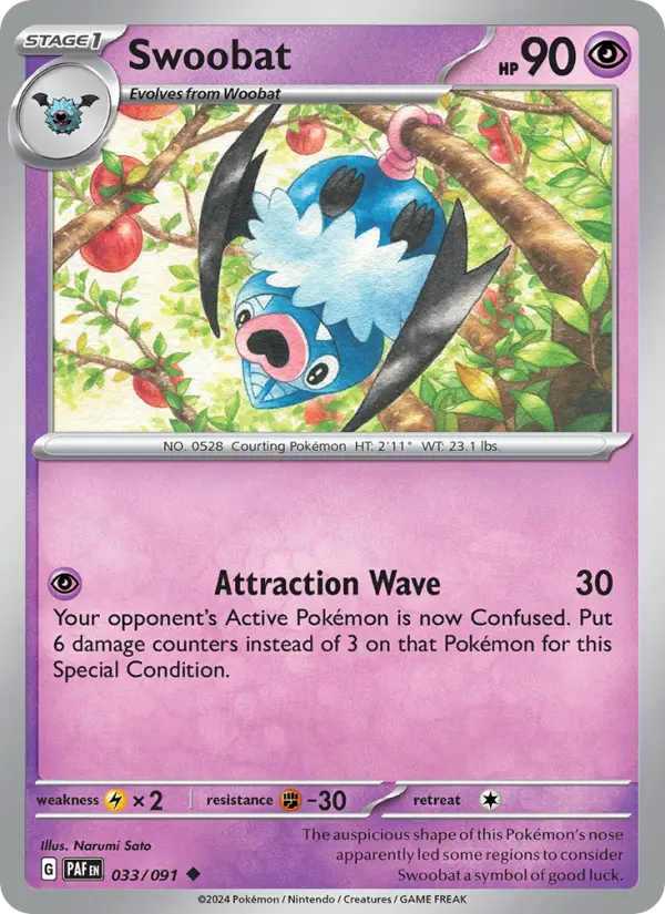 Swoobat — Paldean Fates card #033