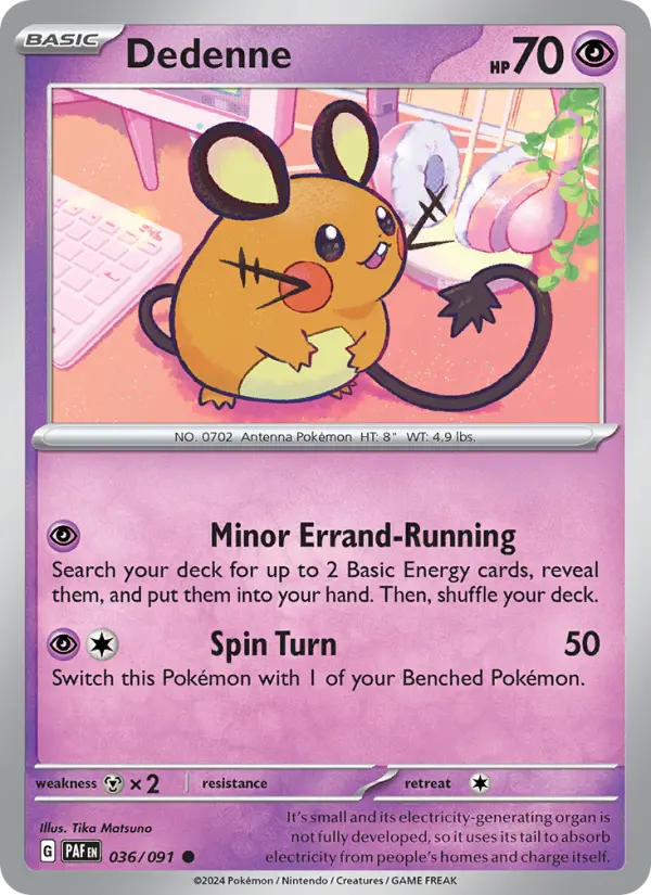 Dedenne — Paldean Fates card #036