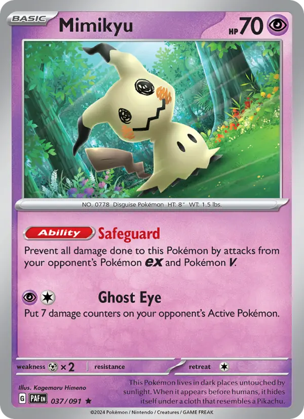 Mimikyu — Paldean Fates card #037