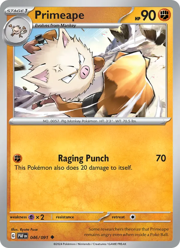 Primeape — Paldean Fates card #046