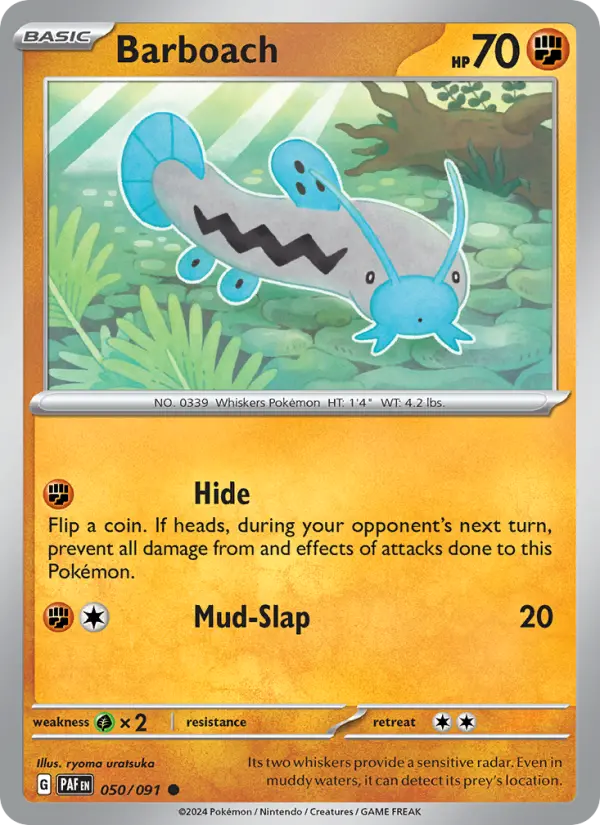 Barboach — Paldean Fates card #050