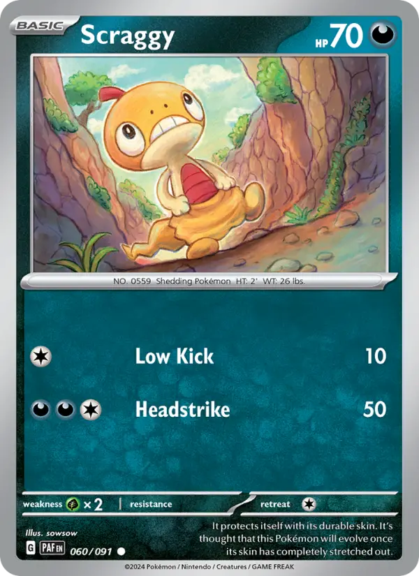 Scraggy — Paldean Fates card #060