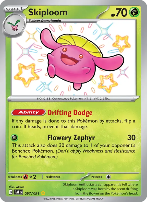 Skiploom — Paldean Fates card #097